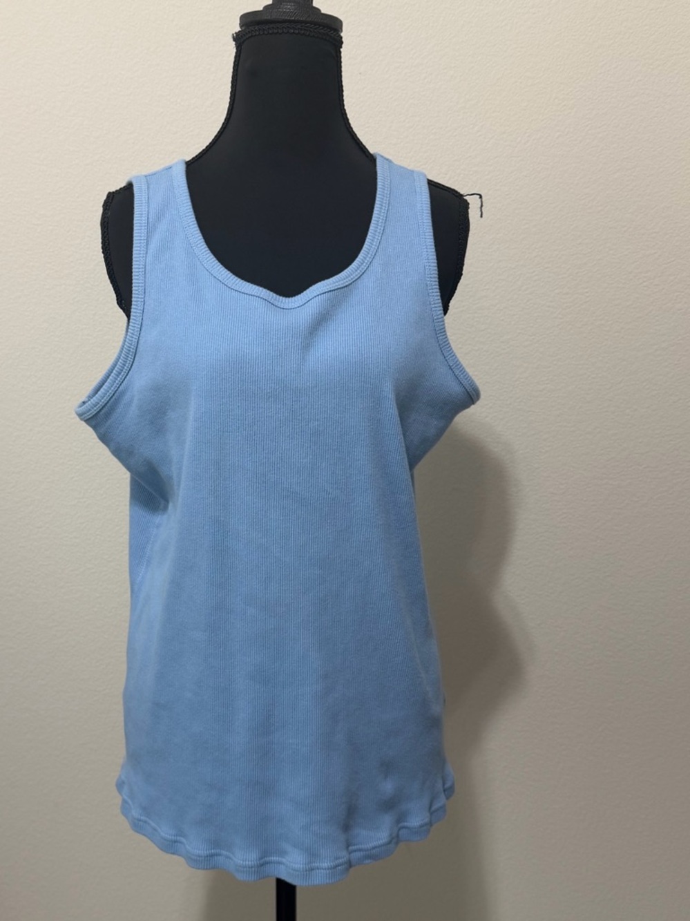 Great Northwest Clothing Company Sky Blue Ribbed Tank Top
